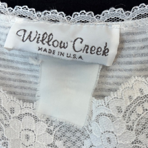 Willow creek Vintage Cotton & Lace Midi Nightgown in Women’s Small 1990s - Picture 4 of 8
